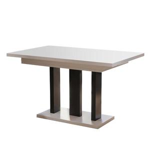 Rozkladací stôl Appia Mat čierne nohy 130/210x80cm Biely lesk vyobraziť