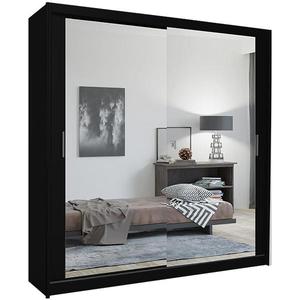 Skriňa Lux 203 čierna + 2 x Zrkadlo vyobraziť