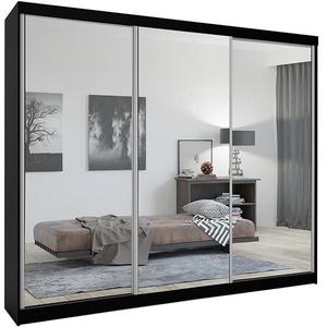 Skriňa Lux 250 čierna + 3 x Zrkadlo vyobraziť
