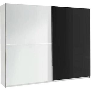 Skriňa Lux 2 bielo/čierna lesklá 244 cm vyobraziť
