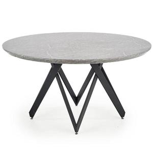 Stôl Gustimo 140 Mdf/Oceľ – Popolavý Marmur/Čierna vyobraziť