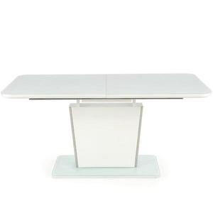 Rozkladací stôl Bonari 160/200x90cm Sklo/Mdf/Oceľ – Biely vyobraziť