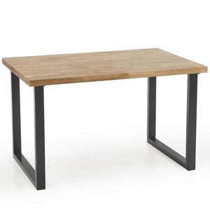 Stôl Radus B) Dub Lity 140x85 – Dub Naturalny/Čierna vyobraziť
