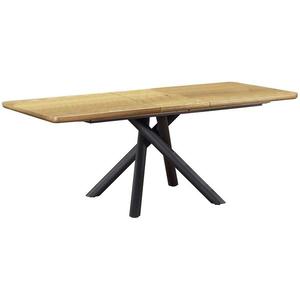 Rozkladací stôl Derrick 160/200x90cm Mdf/Oceľ – Dub Naturalny/Čierna vyobraziť