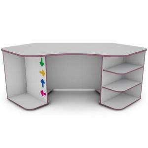 Písací stôl Matrix 1 bílá/fialový vyobraziť