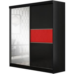 Skriňa Madera 150 cm čierna/červená vyobraziť