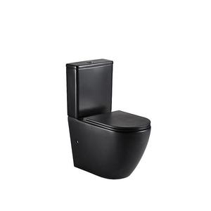 WC bez goliera Igar Black + doska s pomalým sklápaním vyobraziť
