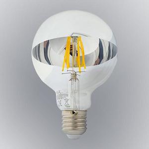 Žiarovka FL LED G95 8W E27 4200K Half Silver vyobraziť
