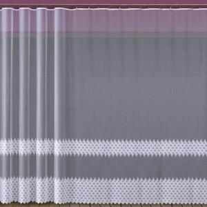 Žakarová záclona 618/D334/250 biely. Tovar na mieru vyobraziť