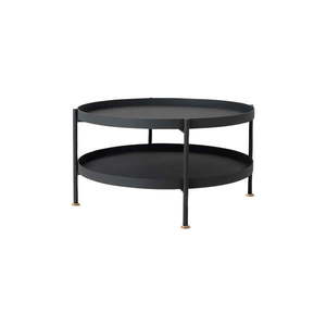 Čierny konferenčný stolík CustomForm Hanna, ⌀ 60 cm vyobraziť
