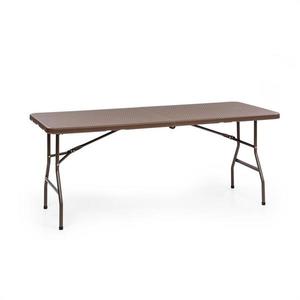 Blumfeldt Burgos Family, skladací stôl, polyratan, 178 x 73 cm plocha stola, 6 osôb, hnedý vyobraziť