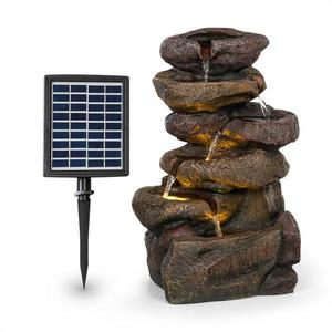 Blumfeldt Savona, solárna fontána, 2, 8 W, polyresin, 5 hod., akumulátor, LED osvetlenie, vzhľad kameňa vyobraziť