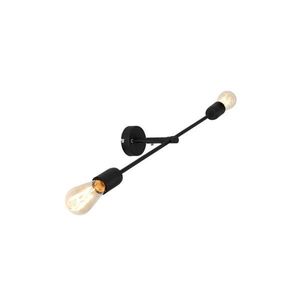 Čierna nástenná lampa na 2 žiarovky CustomForm Twigo, šírka 60 cm vyobraziť