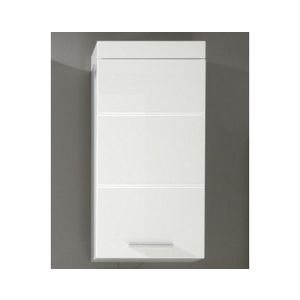 Kúpeľňová závesná skrinka Amanda 501, lesklá biela% vyobraziť