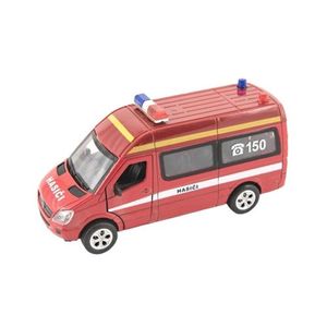 Detské hasičské auto Teddies so svetlom a zvukom 15cm vyobraziť
