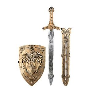 Detský rytiersky meč so štítom a puzdrom TEDDIES 55cm vyobraziť