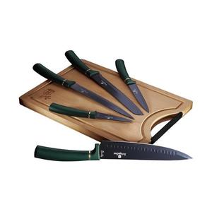 BerlingerHaus BerlingerHaus - Sada nerezových nožov s bambusovou doskou 6 ks zelená vyobraziť