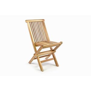 DIVERO skladacia stolička z teakového dreva vyobraziť