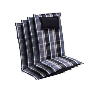 Blumfeldt Elbe, čalúnená podložka, podložka na stoličku, podložka na vyššie polohovacie kreslo, na záhradnú stoličku, Dralon, 50 × 120 × 8 cm, 4 x podložka vyobraziť