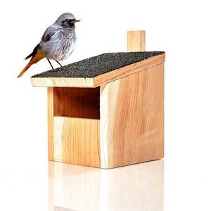 Blumfeldt Vtáčia búdka pre vtákov hniezdiacich v polodutinách, závesné zariadenie, asfaltová strecha, červené cédrové drevo vyobraziť