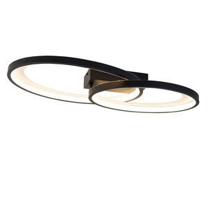 Dizajnové stropné svietidlo čierne vrátane LED - Alexandra vyobraziť