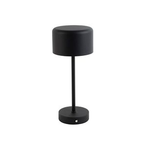 Moderne tafellamp zwart oplaadbaar - Poppie vyobraziť