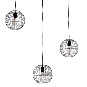 Moderne hanglamp zwart 3-lichts - Sphaera vyobraziť