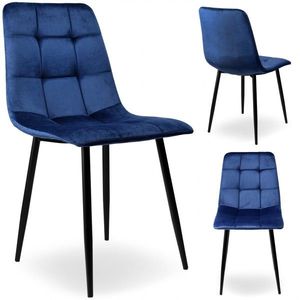 Čalouněná židle DENVER samet modrá vyobraziť