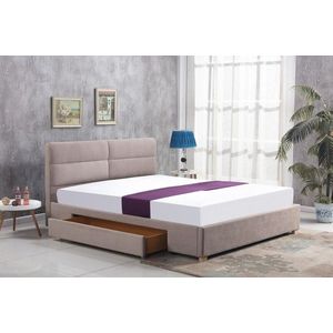 Čalúnená posteľ Merida 160x200 dvojlôžko - béžová vyobraziť