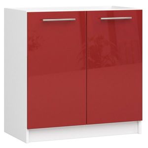Kuchyňská skříňka pod dřez Olivie S 80 cm bílo-červená vyobraziť