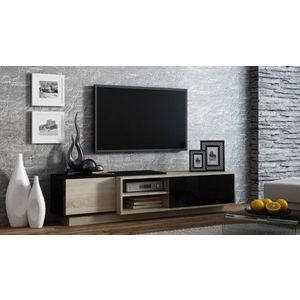 TV stolík SIGMA 1C 180 cm dub sonoma/čierny vyobraziť