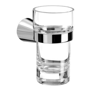Emco Séria 3900 - Nástenný držiak s pohárom S3920, číre sklo/chróm vyobraziť