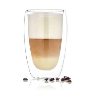 Bambuswald Pohár na kávu, 400 ml, termopohár, ručná výroba, borosilikátové sklo vyobraziť