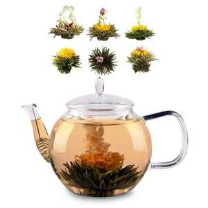 Feelino Bedida, čajník, 800 ml, 6 x čajový kvet, zelený vyobraziť