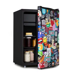 Klarstein Cool Vibe 70+, chladnička, 72 l, 2 police, Stickerbomb style vyobraziť