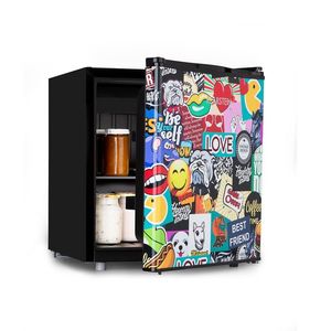 Klarstein Cool Vibe 46+, chladnička, 46 l, 1 polica, Stickerbomb style vyobraziť