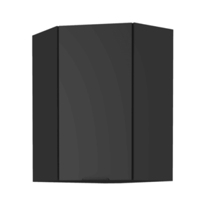 Horná rohová skrinka, čierna, SIBER 60x60 GN-90 1F vyobraziť