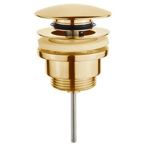 Vypúšťací ventil s prietokom alebo bez prietoku G 5/4 zlatý CLICK-CLACK vyobraziť