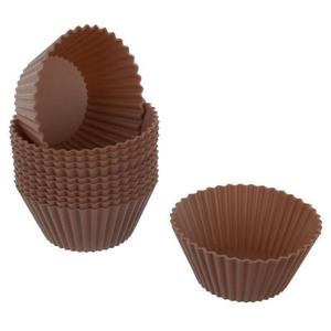 Formičky silikón na muffiny 12 ks, hnedé vyobraziť