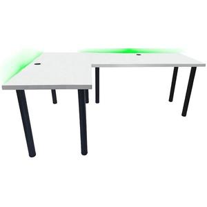 Písací Stôl Pre Hráča Narożne 136x66x28 Model 2 Biely Low vyobraziť