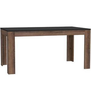 Rozkladací stôl Dub 160/206x90cm šľachtený/Čierny lesk vyobraziť