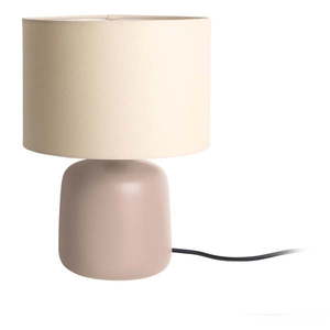 Hnedá stolová lampa s textilným tienidlom (výška 33 cm) Alma – Leitmotiv vyobraziť