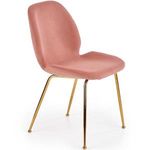 Stolička K381 Velvet/Chrome Ružová/Zlatý vyobraziť