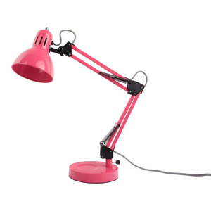 Svetloružová stolová lampa s kovovým tienidlom (výška 52 cm) Funky Hobby – Leitmotiv vyobraziť