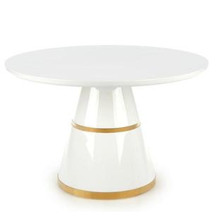 Stôl Vegas 120 Mdf/Oceľ – Biely/Zlatá vyobraziť