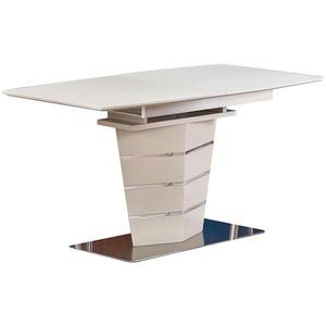 Rozkladací stôl Sorento 140/180x80cm Sklo/Mdf/Oceľ – Champagne Mat vyobraziť