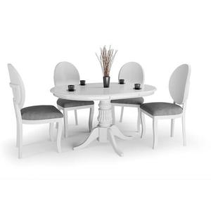 Rozkladací stôl William 90/124x90cm Mdf/Drevo – Biely vyobraziť