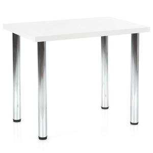 Stôl Modex A) 90x60 Płyta/Oceľ – Biely Mat vyobraziť