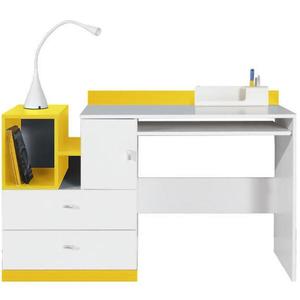 Písací stôl Mobi MO-11 bielo žlta vyobraziť