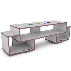 TV stolík Matrix 140 biela/fialový vyobraziť